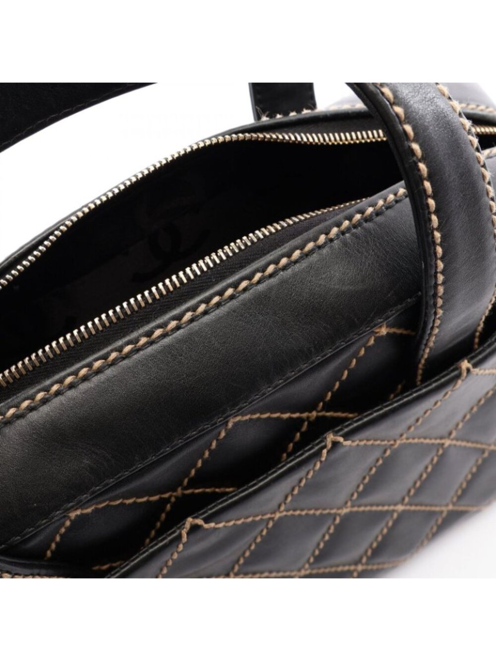 ★SOLD★ Chanel Handbag Wild Stitch Black Leather - Picture 11 of 11